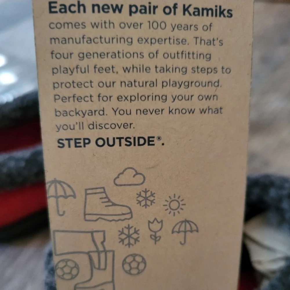Kamik COZY CABIN 2 Red Felted Warm Up Slippers Cozycore Cabincore Christmas NEW